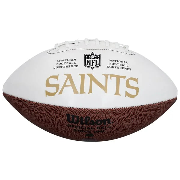 Travis Etienne Jr Signed Wilson White Panel Football | New Orleans Saints | WFTBLET0008