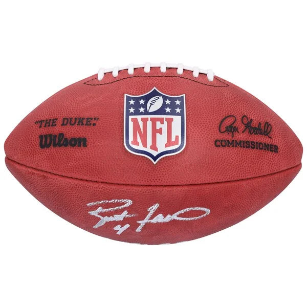 Brett Favre Signed Wilson Duke Football | 95, 96, 97 NFL MVP Inscription