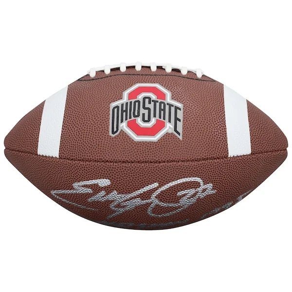 Eddie George Signed Ohio State Buckeyes Football | 1995 Heisman Inscription