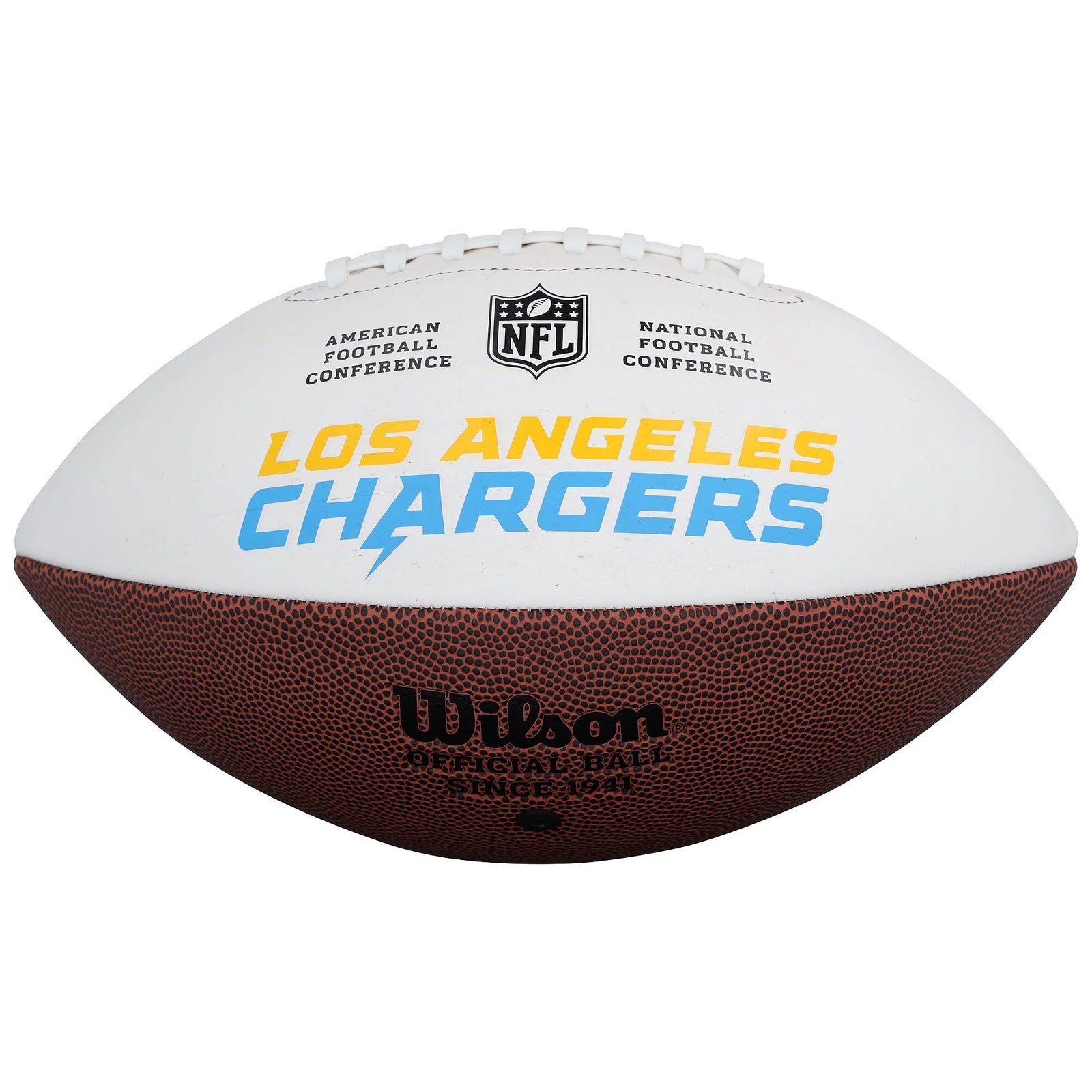 Omarion Hampton Signed Chargers Wilson Football | Authenticated