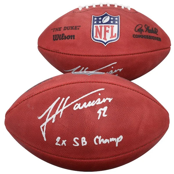 James Harrison Signed Steelers Football | 2x Super Bowl Champion Inscription