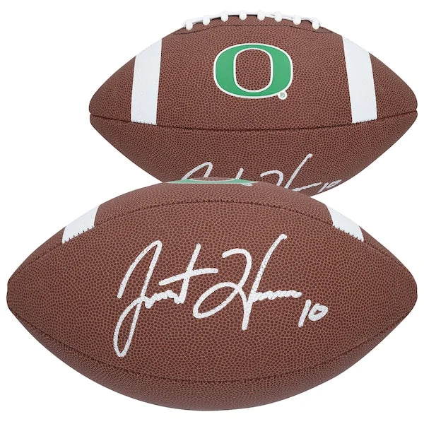 Justin Herbert Signed Oregon Ducks Nike Football | Authenticated