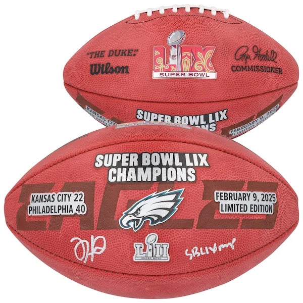 Jalen Hurts Signed Super Bowl LIX Champions Football | SB LIX MVP Inscription