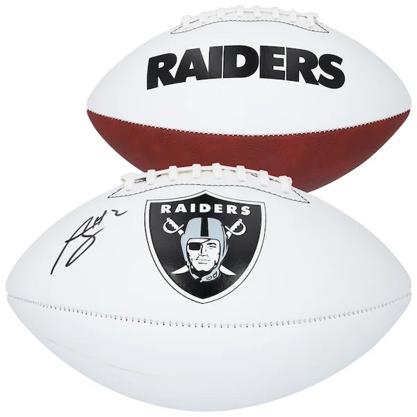 Ashton Jeanty Signed Raiders Football | Franklin White Panel