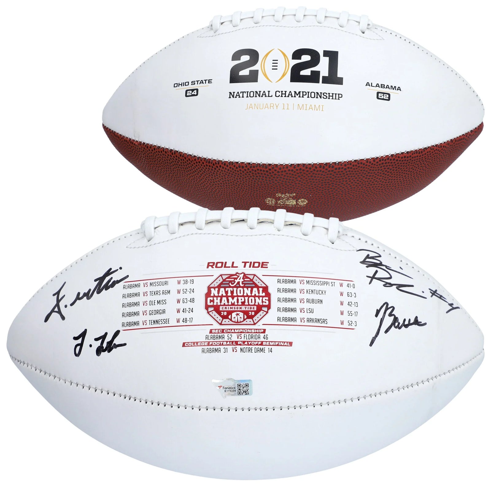 Josh Jobe, John Metchie, Brian Robinson & Jordan Battle Signed Alabama Football | 2020 Nat