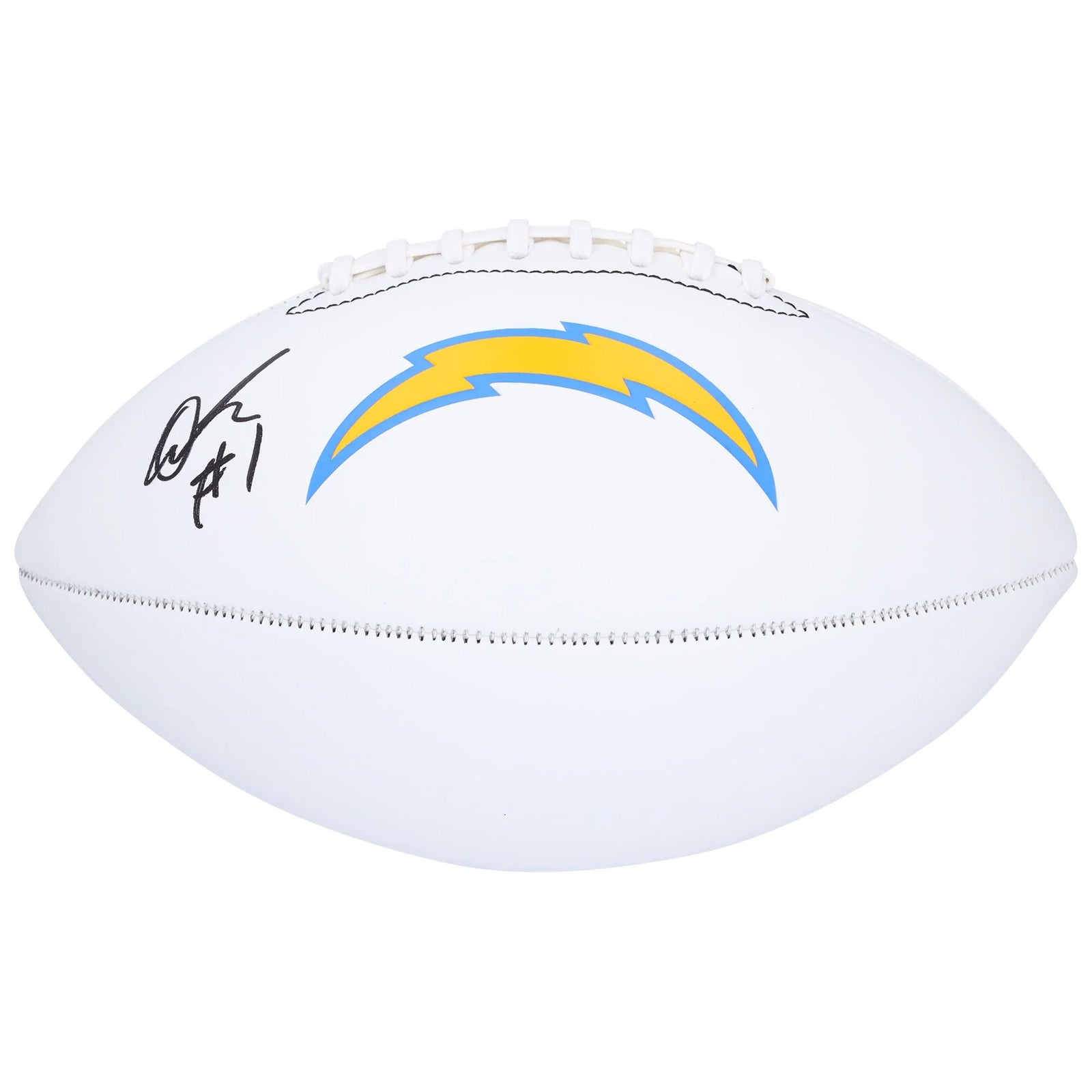 Quentin Johnston Signed Chargers Franklin Football | Authenticated