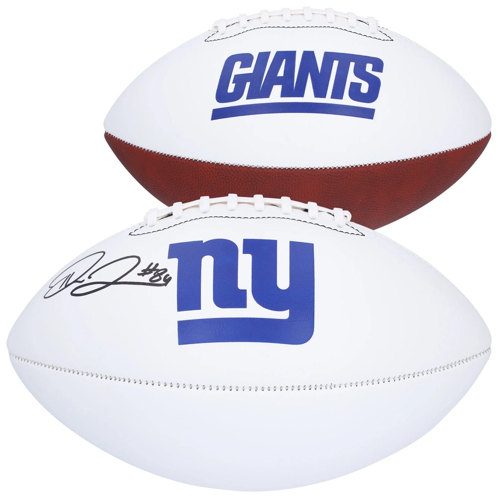 Theo Johnson Signed Giants Football | Franklin White Panel