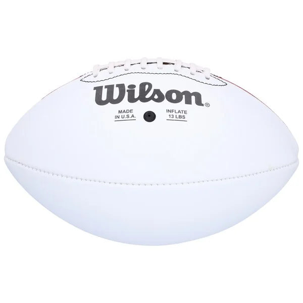 Theo Johnson New York Giants Autographed Fanatics Authentic Wilson 100th Season White Panel Football - F2