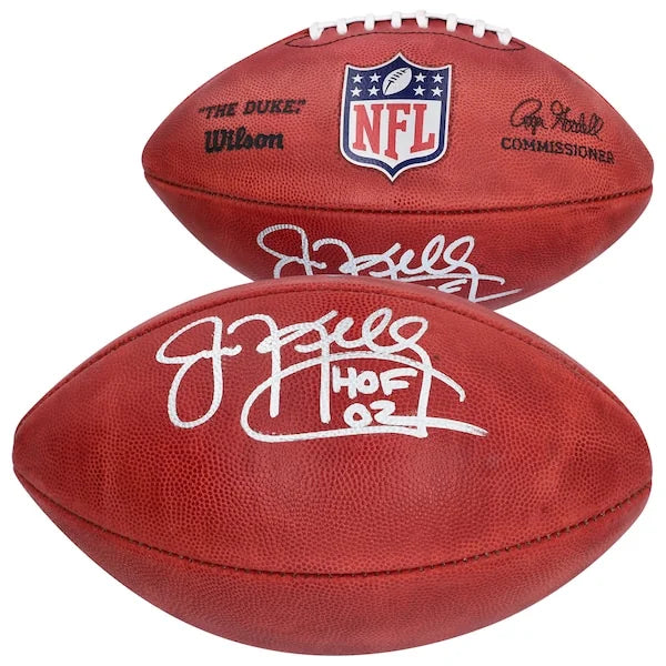 Jim Kelly Signed Buffalo Bills Football | HOF 02 Inscription