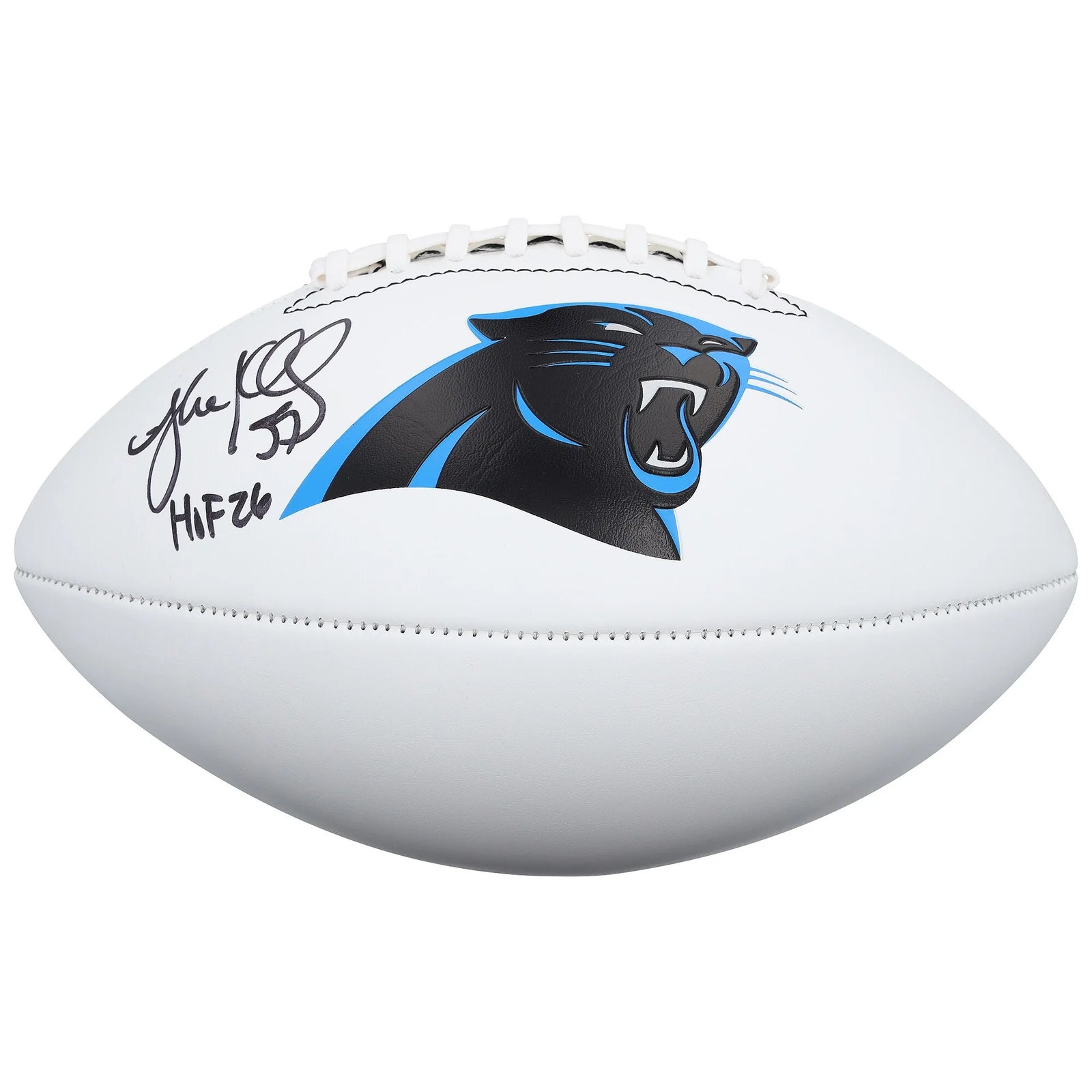 Luke Kuechly Signed Panthers Football | HOF 26 Inscription