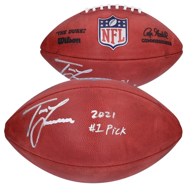 Trevor Lawrence Signed Wilson Duke Pro Football | 2021 #1 Pick Inscription