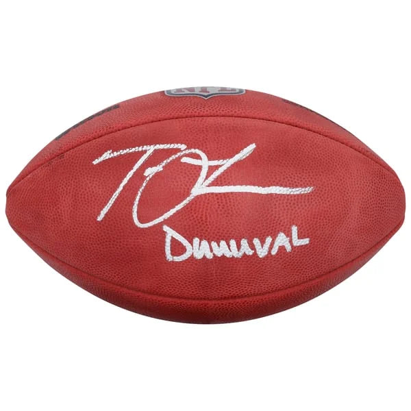 Trevor Lawrence Signed Jaguars Football | Duuuval Inscription | WFTBLLA0111