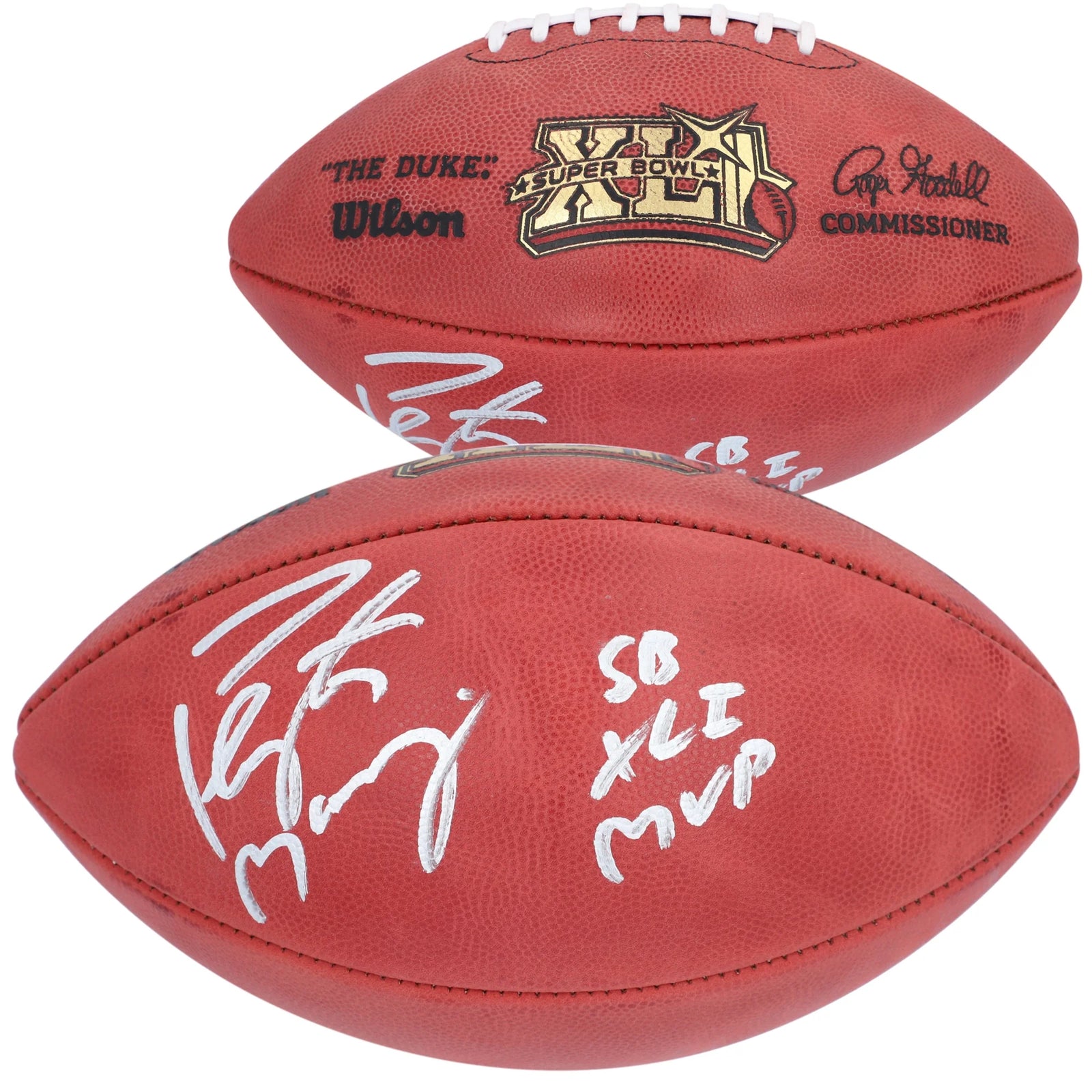 Peyton Manning Signed Super Bowl XLI Football | SB XLI MVP Inscription