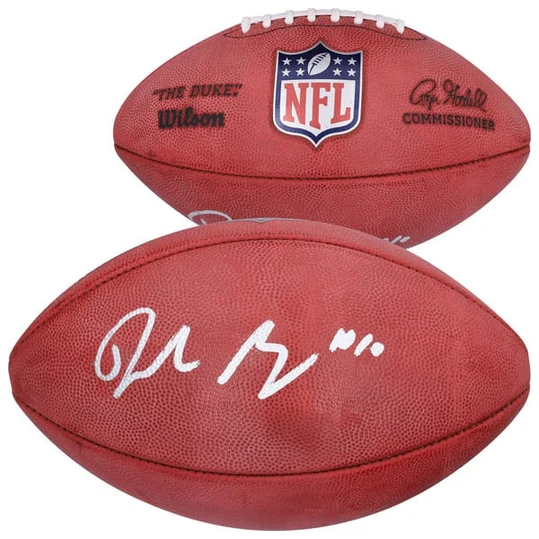 Drake Maye Signed Patriots Wilson Duke Football | Authenticated | WFTBLMA0291