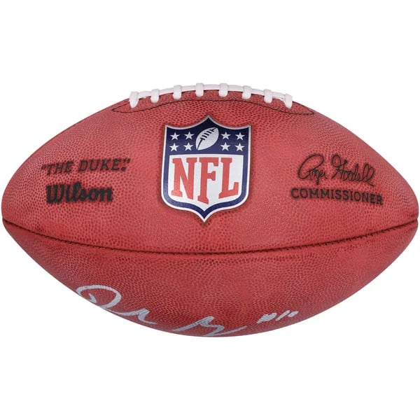 Drake Maye Signed Patriots Wilson Duke Football | Authenticated | WFTBLMA0291