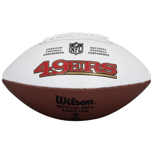 Christian McCaffrey Signed 49ers Wilson Football | Authenticated
