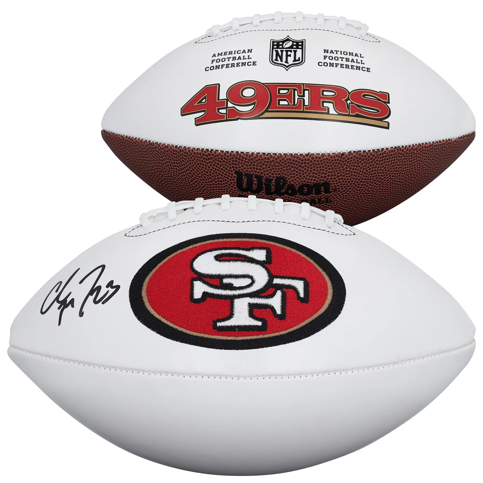 Christian McCaffrey Signed 49ers Wilson Football | Authenticated