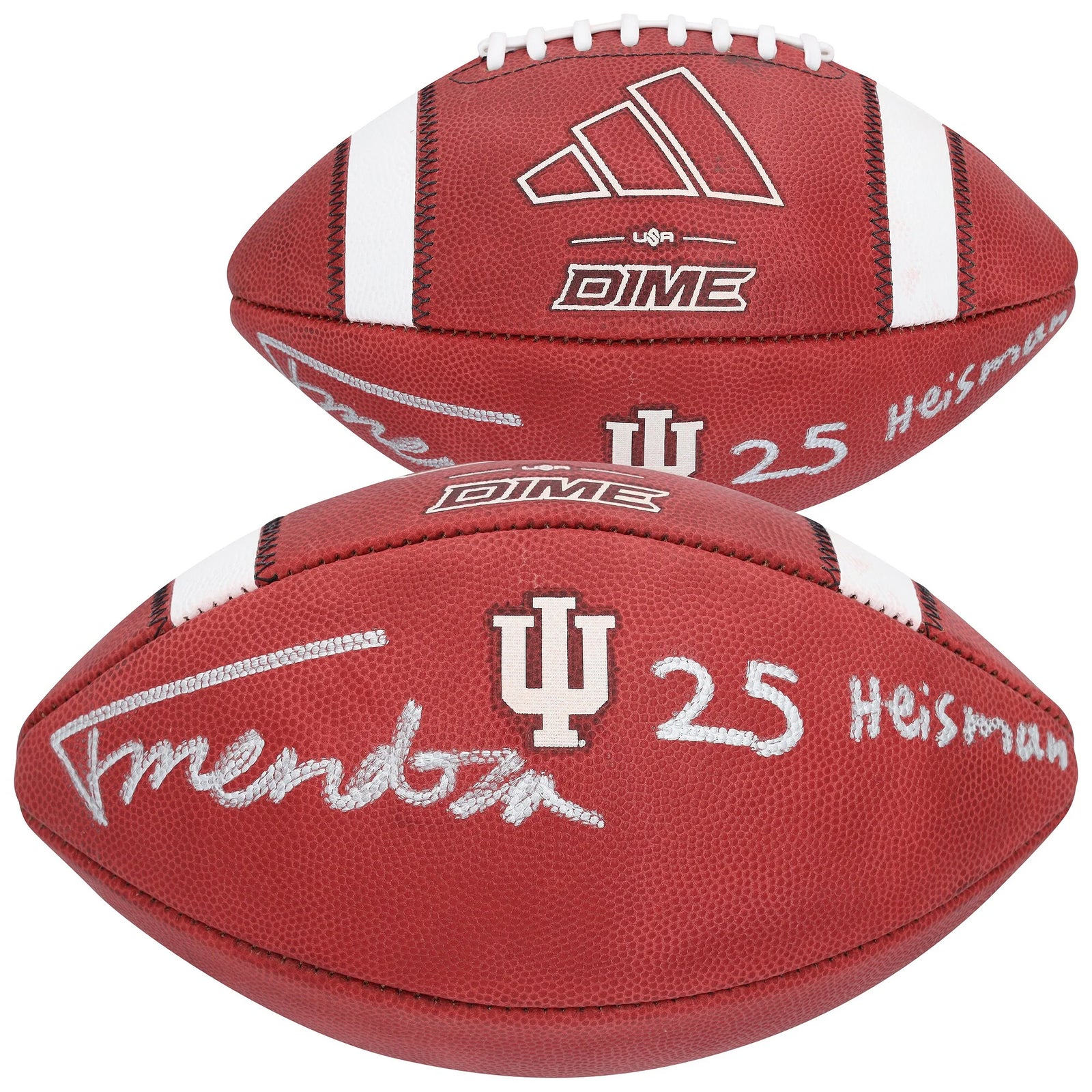 Fernando Mendoza Signed Adidas Football | 2025 Heisman Inscription