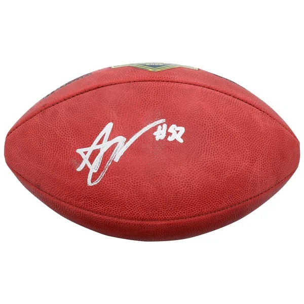 Arvell Reese Signed Giants 2026 NFL Draft Football | Wilson Duke Pro | WFTBLRE0055