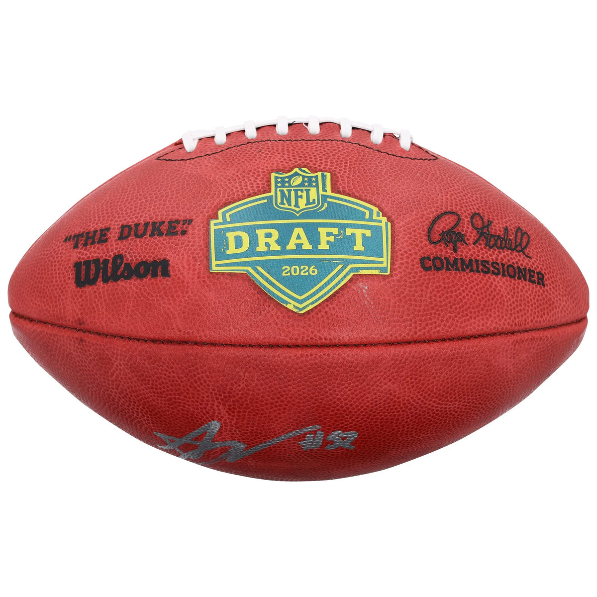 Arvell Reese Signed Giants 2026 NFL Draft Football | Wilson Duke Pro | WFTBLRE0055