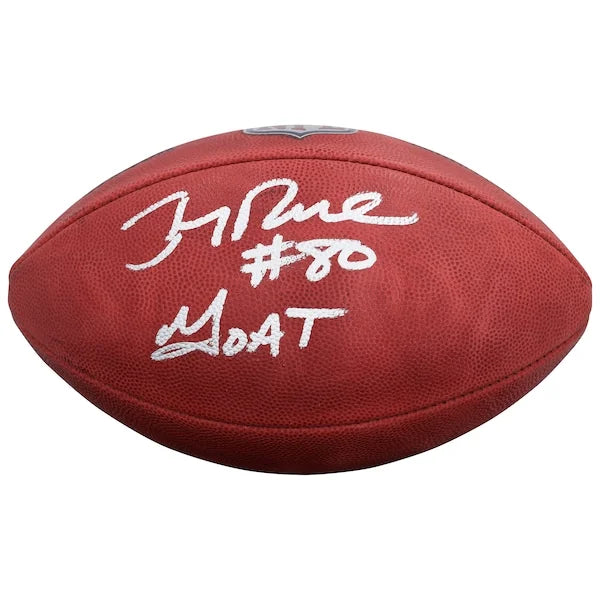 Jerry Rice Signed 49ers Duke Football | GOAT Inscription