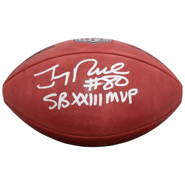 Jerry Rice Signed 49ers Football | SB XXIII MVP Inscription