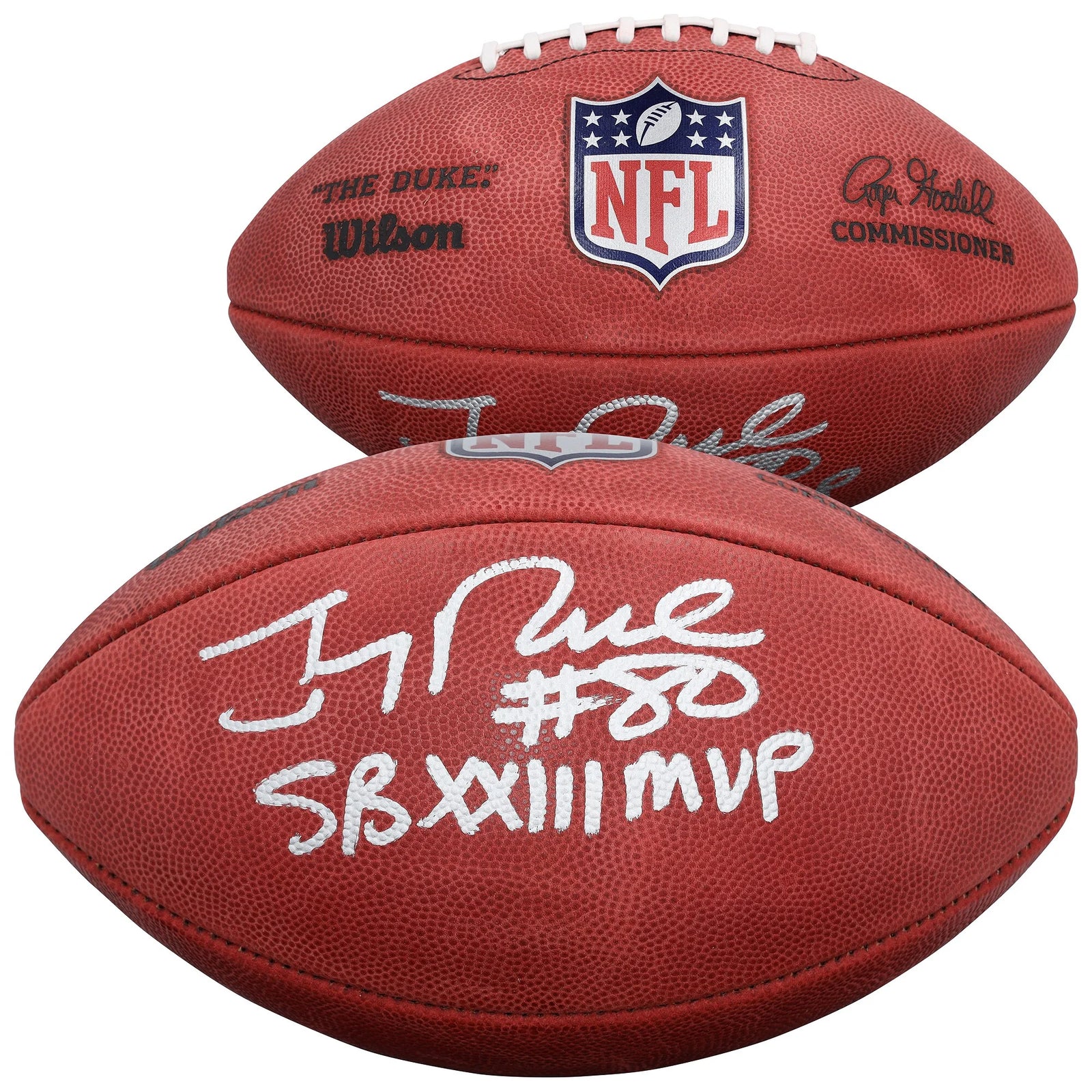 Jerry Rice Signed 49ers Football | SB XXIII MVP Inscription