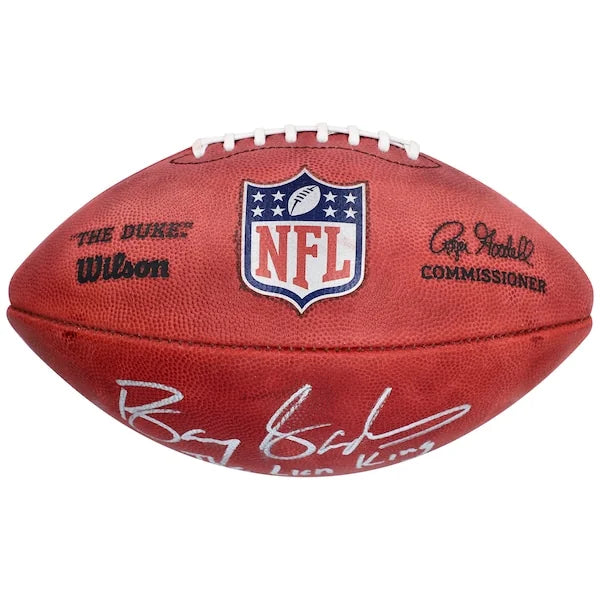 Barry Sanders Signed Wilson Duke Football | Lion King Inscription