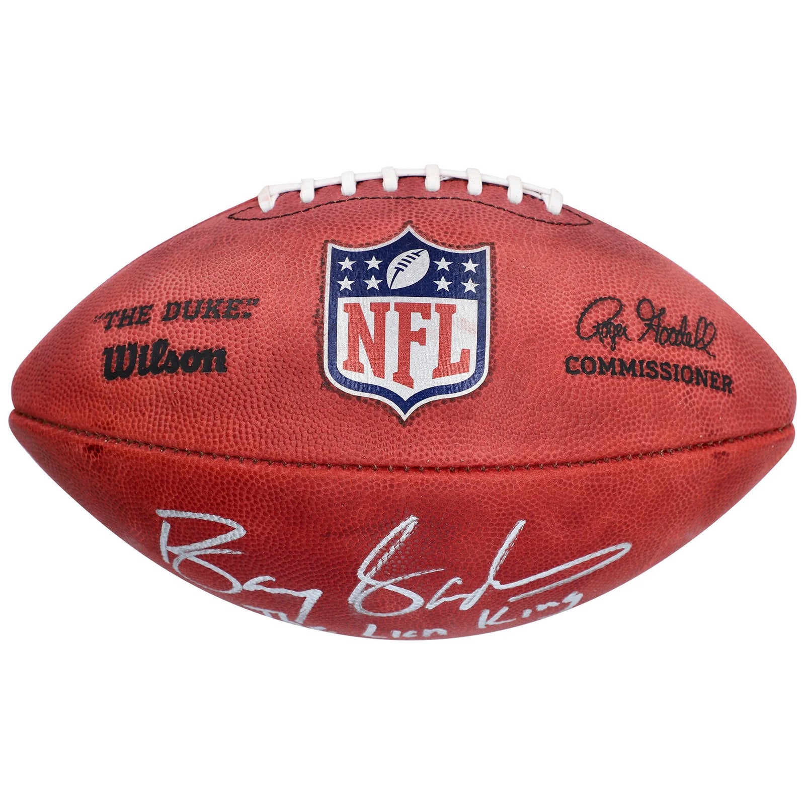 Barry Sanders Signed Wilson Duke Football | Lion King Inscription