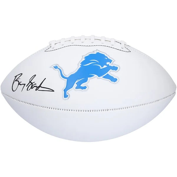 Barry Sanders Signed Detroit Lions Football | Franklin White Panel