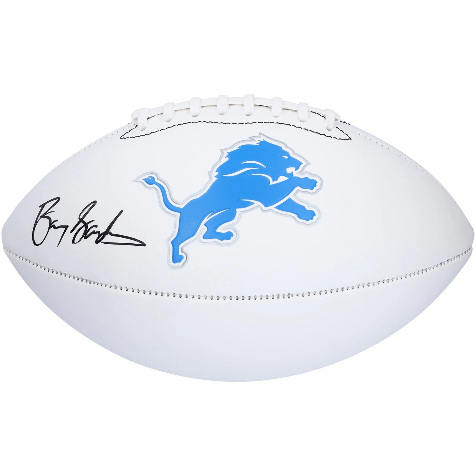 Barry Sanders Signed Detroit Lions Football | Franklin White Panel