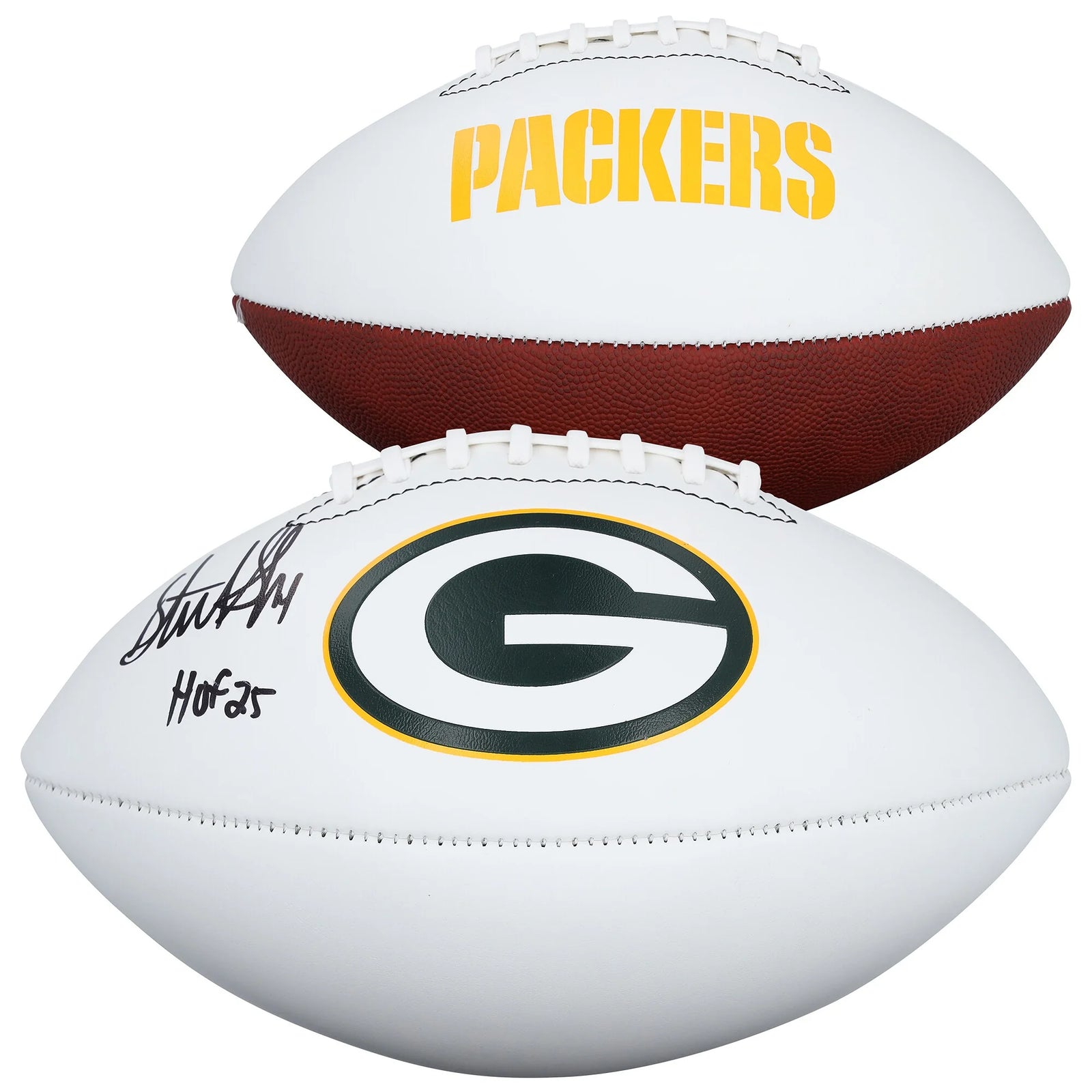 Sterling Sharpe Signed Packers Football | HOF 25 Inscription