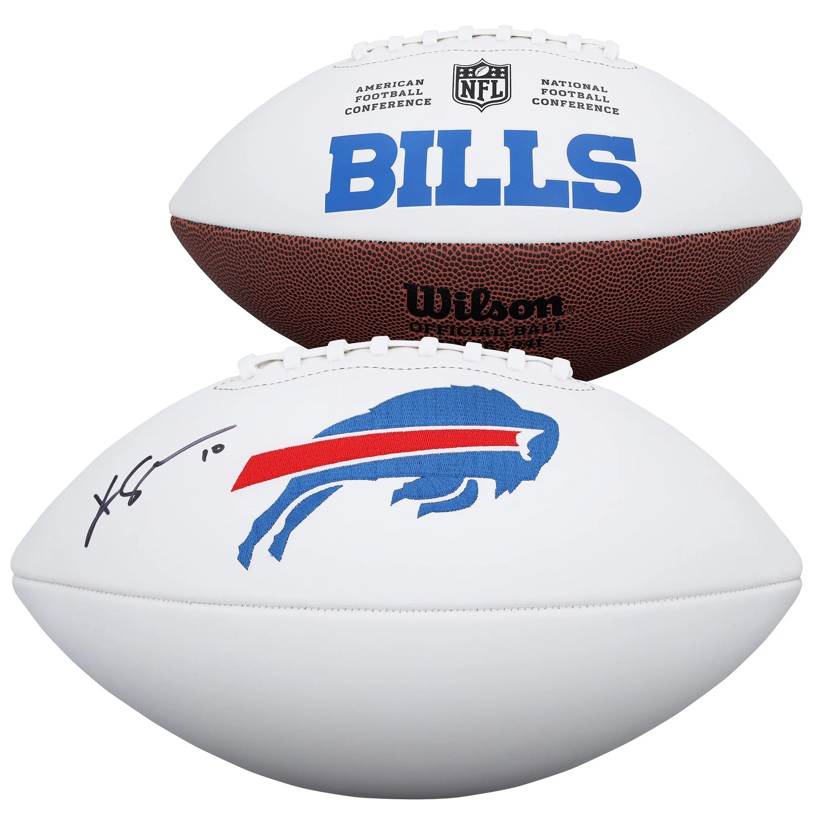 Khalil Shakir Signed Buffalo Bills Wilson Football | Authenticated