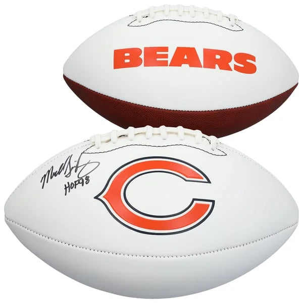 Mike Singletary Signed Chicago Bears Football | HOF 98 Inscription | WFTBLSI0036