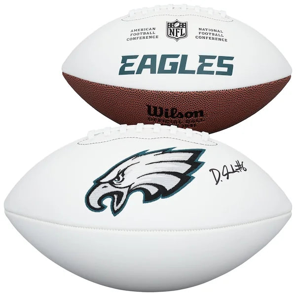DeVonta Smith Signed Eagles Wilson Football | Authenticated