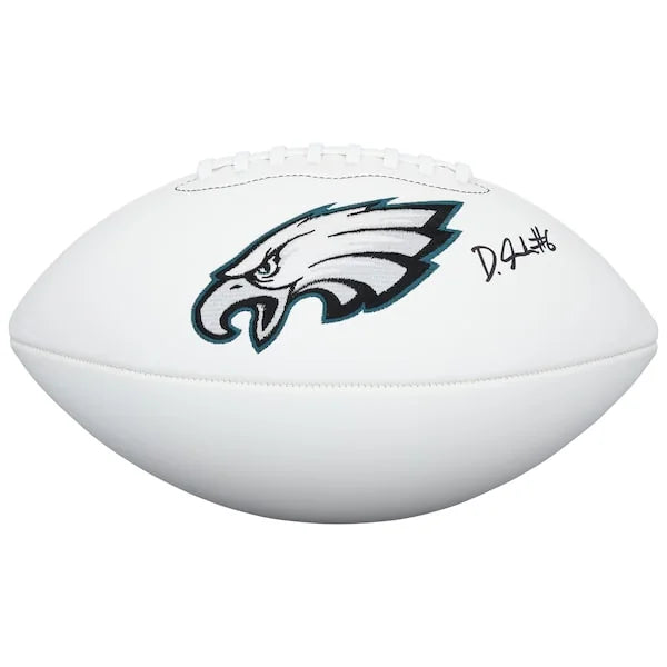 DeVonta Smith Signed Eagles Wilson Football | Authenticated