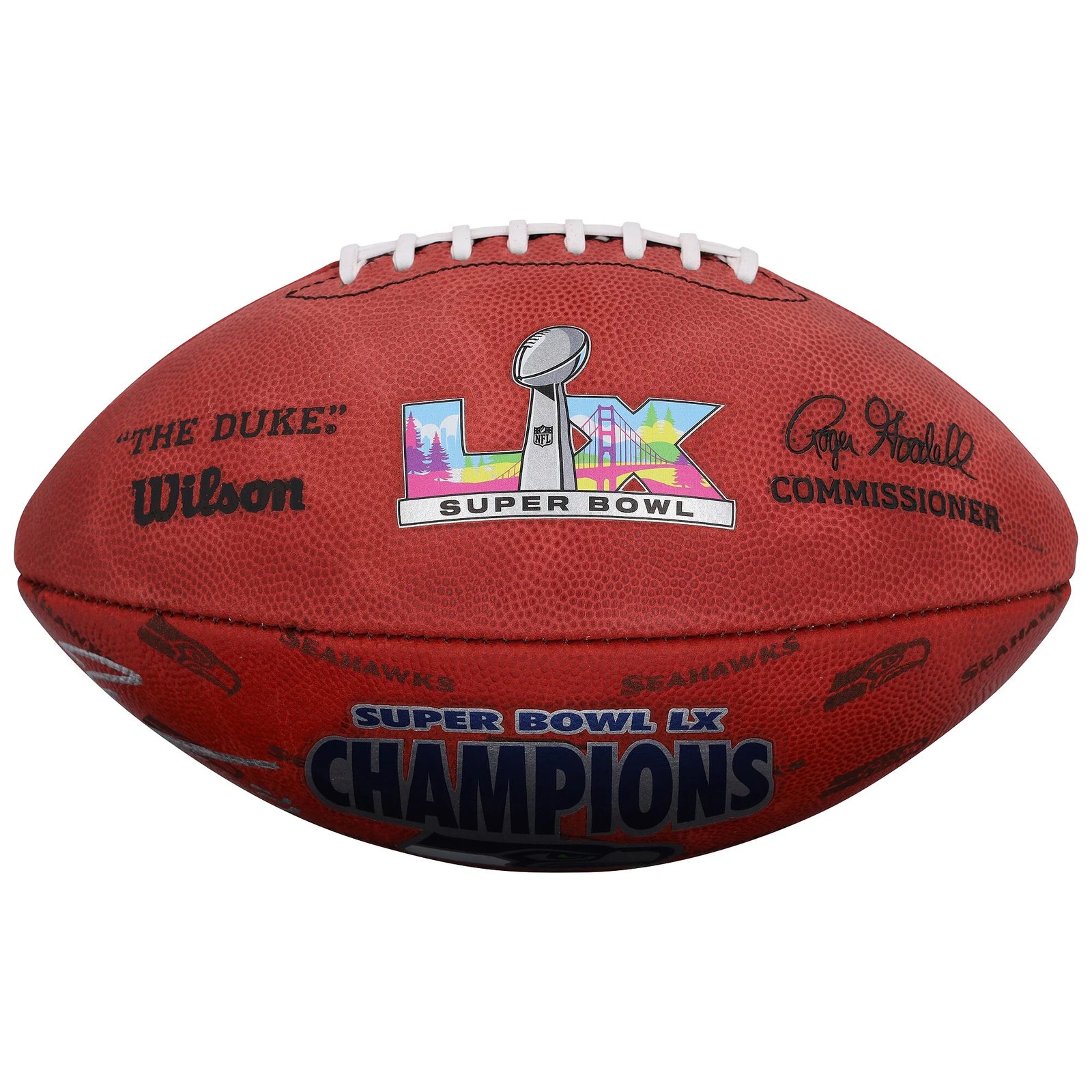Jaxon Smith-Njigba Signed Super Bowl LX Champions Football | Seattle Seahawks