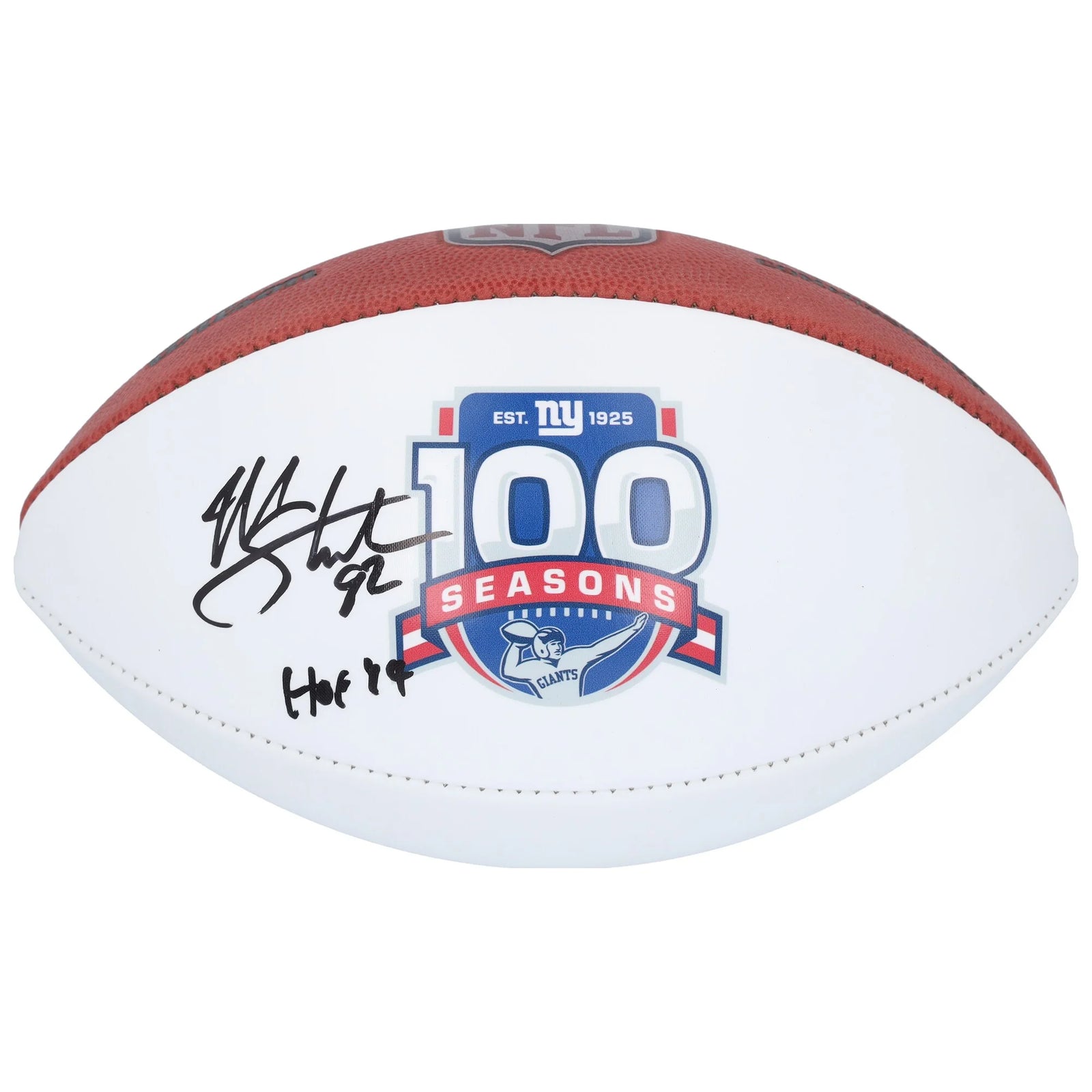 Michael Strahan Signed Giants Football | HOF 14 Inscription