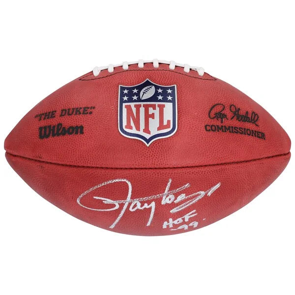 Lawrence Taylor New York Giants Autographed Wilson Duke Full Color Football with "HOF 99" Inscription - S