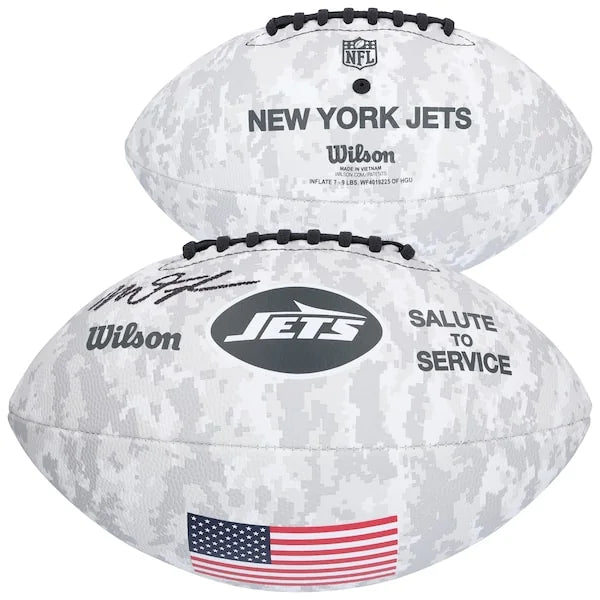 Mason Taylor Signed Wilson 2024 Salute To Service Football | New York Jets