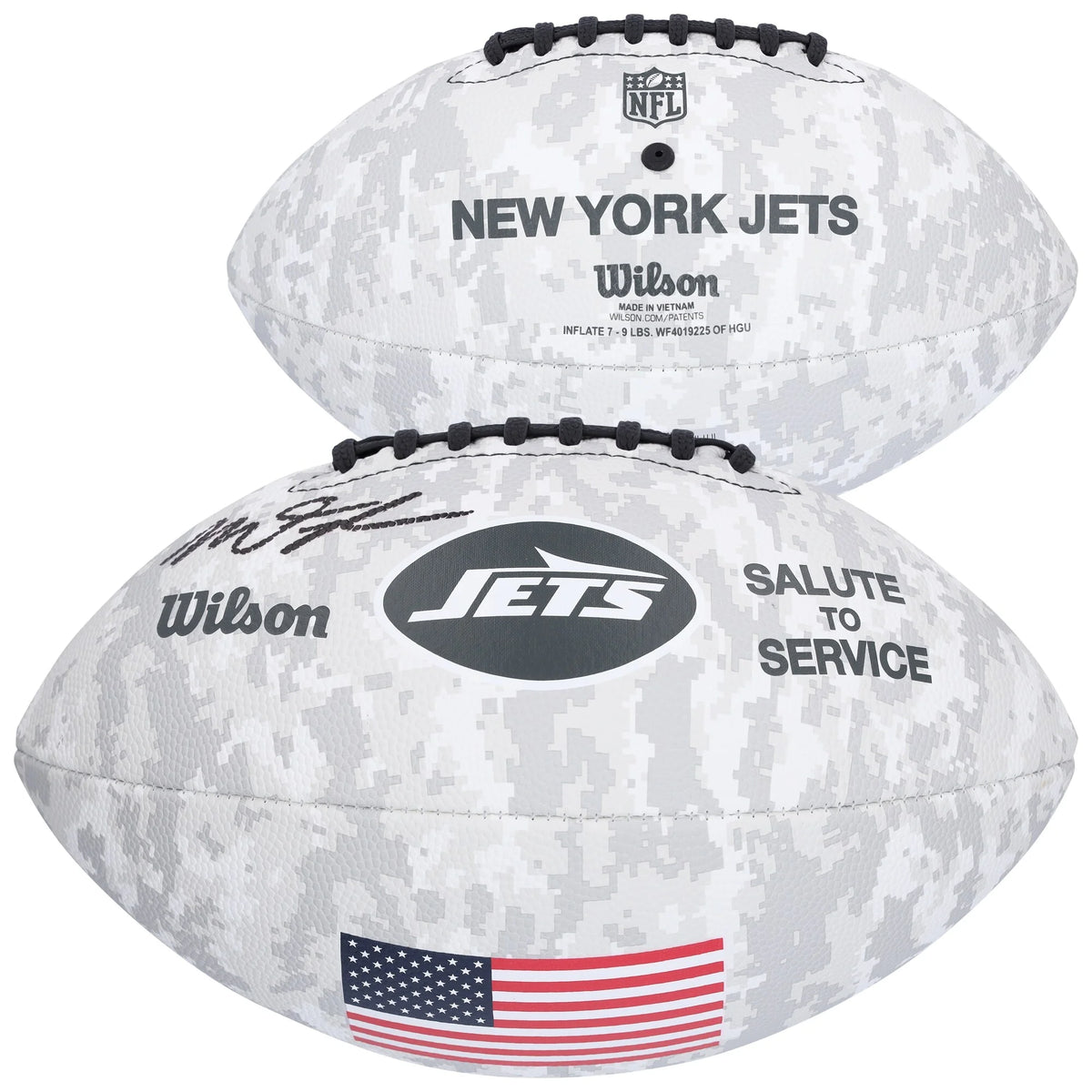 Mason Taylor Signed Wilson 2024 Salute To Service Football | New York Jets