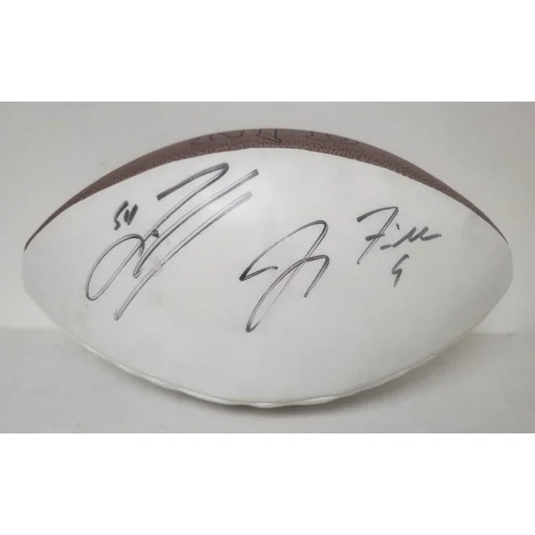 Zach Thomas & Jay Fiedler Signed Miami Dolphins Football | Dual Autographed