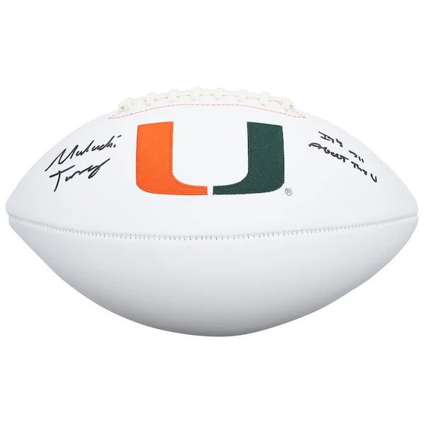Malachi Toney Signed Miami Hurricanes Football | "It's All About the U" Inscription