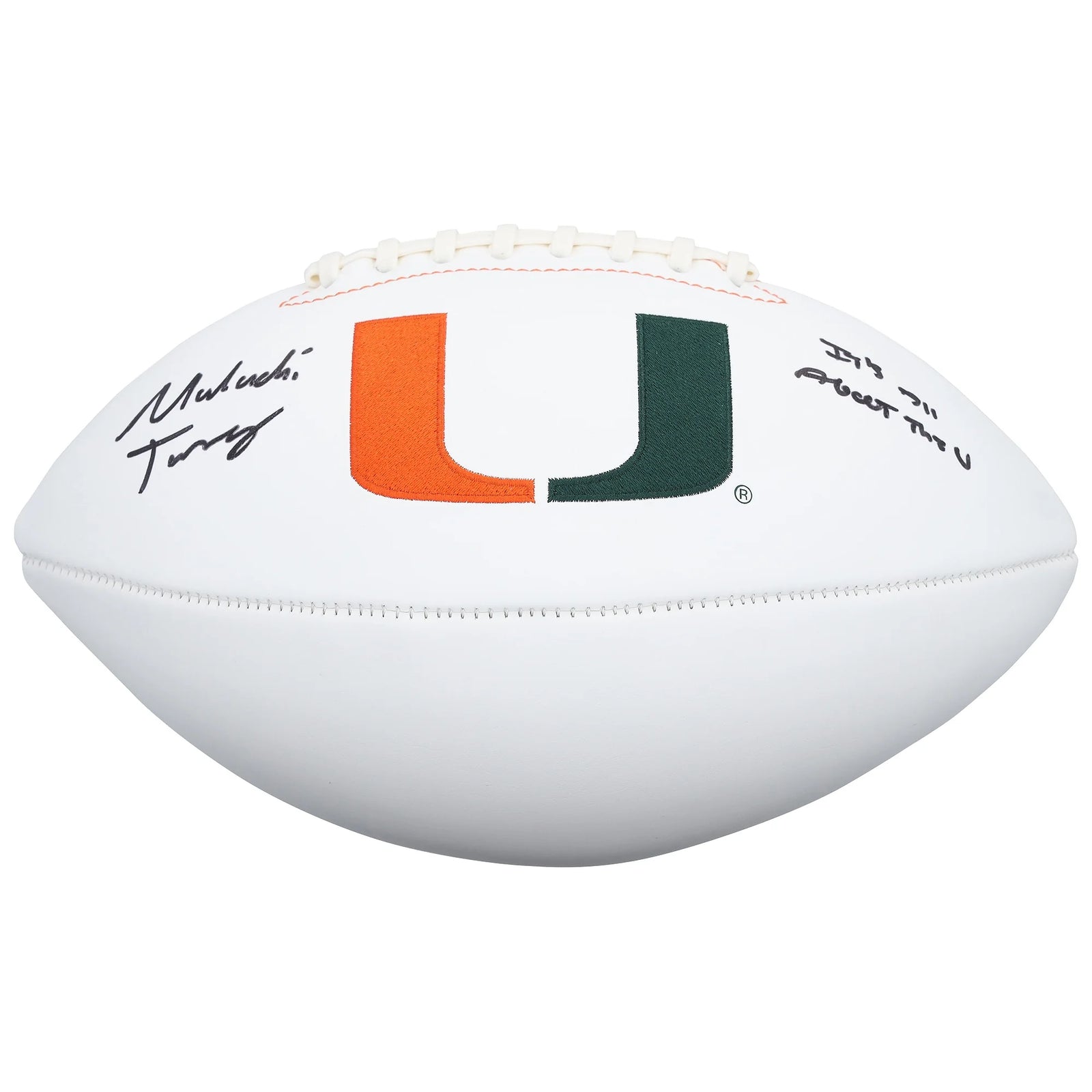 Malachi Toney Signed Miami Hurricanes Football | "It's All About the U" Inscription