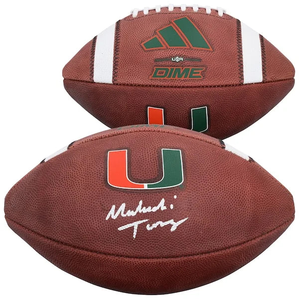 Malachi Toney Signed Miami Hurricanes Adidas Football | Authenticated