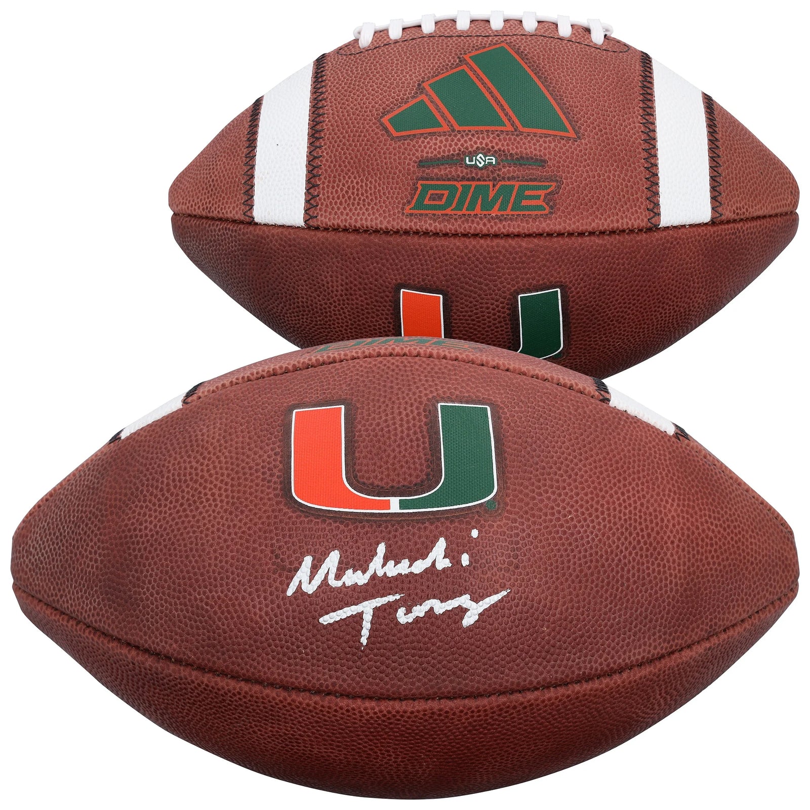 Malachi Toney Signed Miami Hurricanes Adidas Football | Authenticated