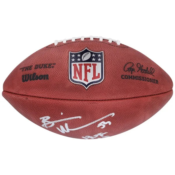 Brian Urlacher Signed Bears Football | HOF 18 Inscription