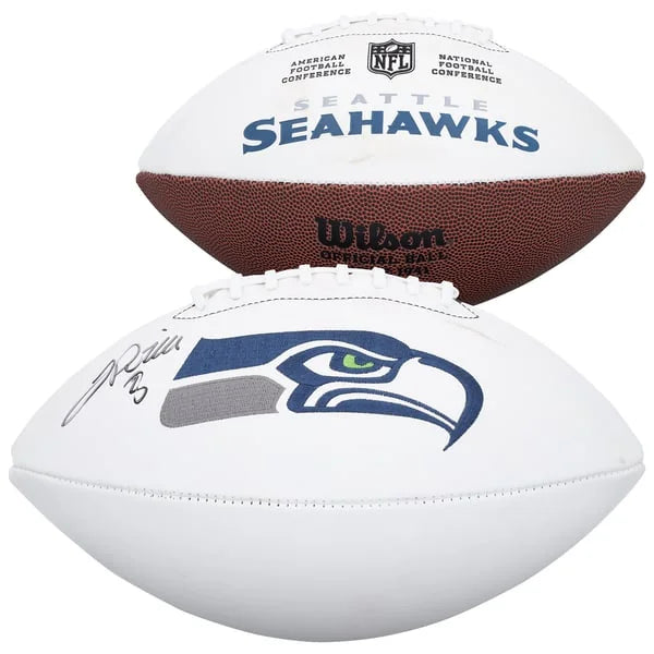 Jadarian Price Signed Seahawks Football | White Panel Wilson | WFTBLWI0274