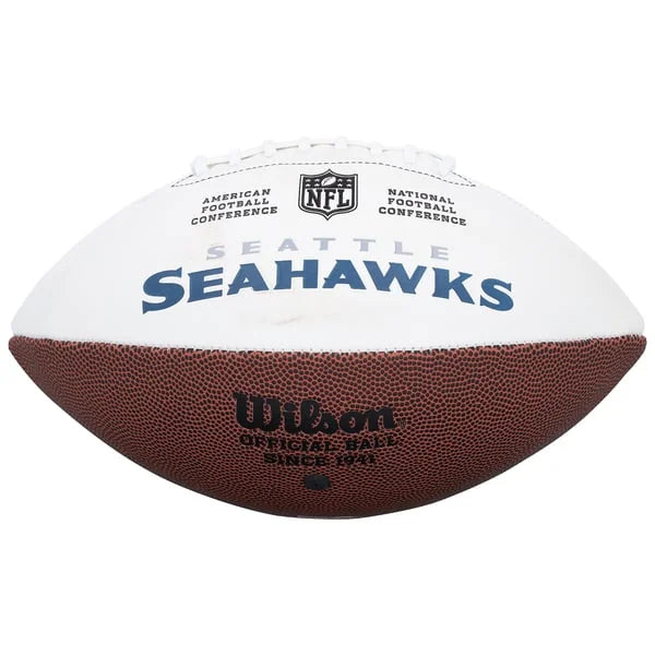 Jadarian Price Signed Seahawks Football | White Panel Wilson | WFTBLWI0274