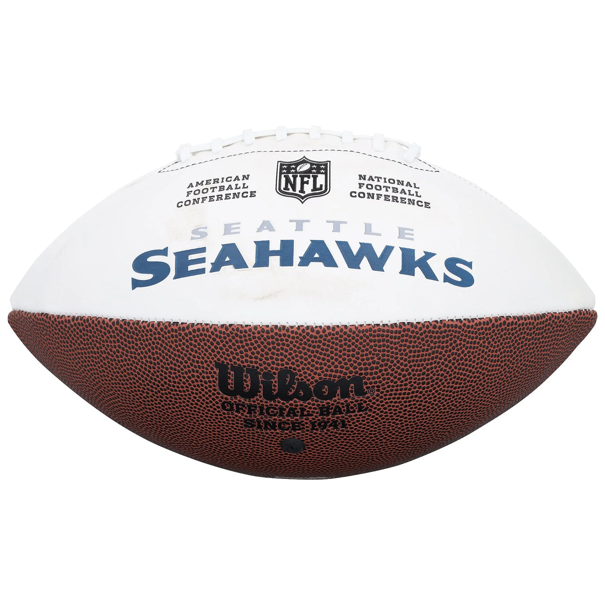 Jadarian Price Signed Seahawks Football | White Panel Wilson | WFTBLWI0274